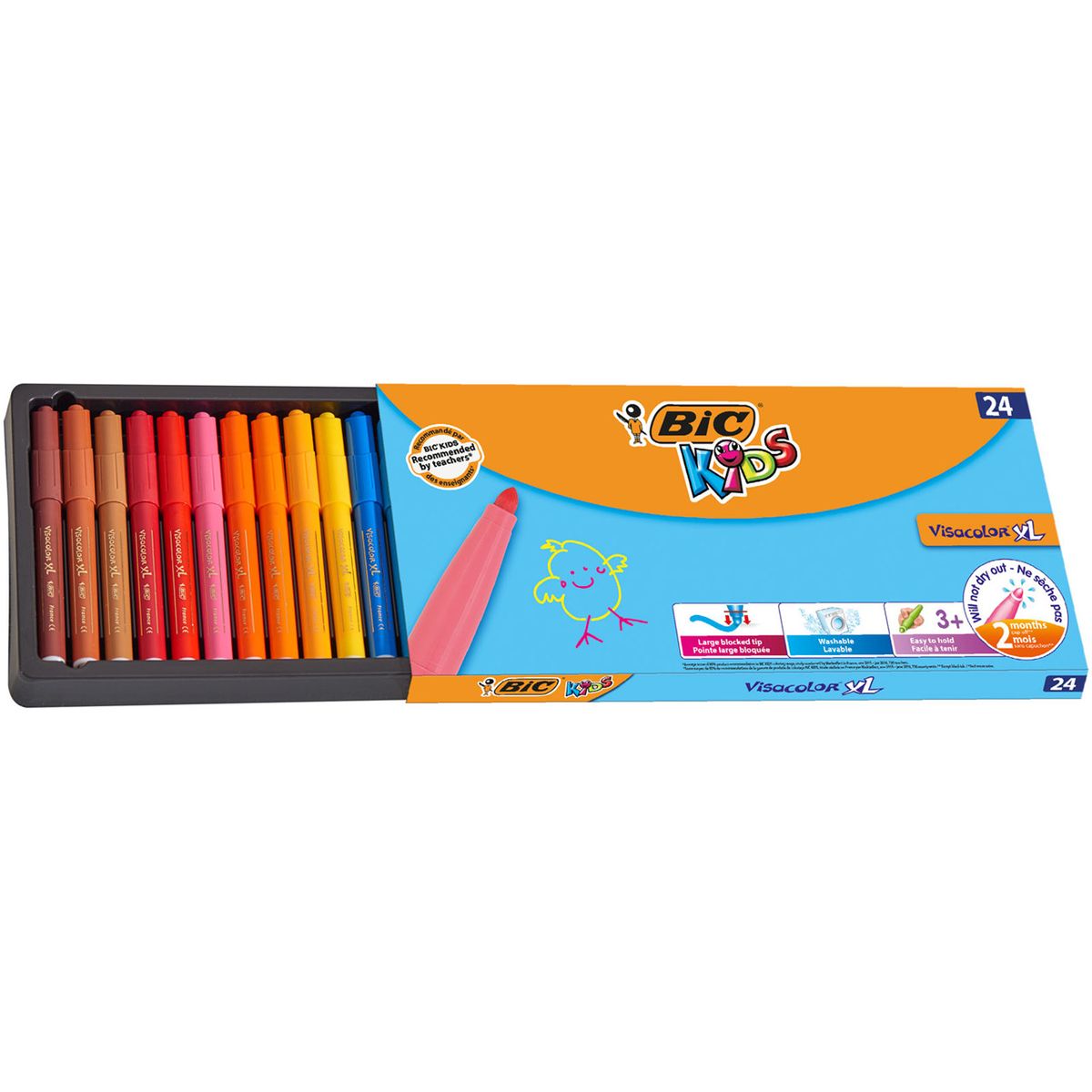 BIC Kids - Visa Color tuscher - 24 ass. fv.