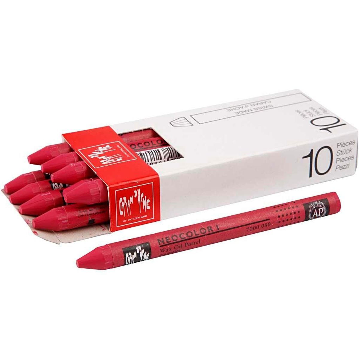 Caran d'Ache Neocolor 1 - Carmine 080, 10 stk.