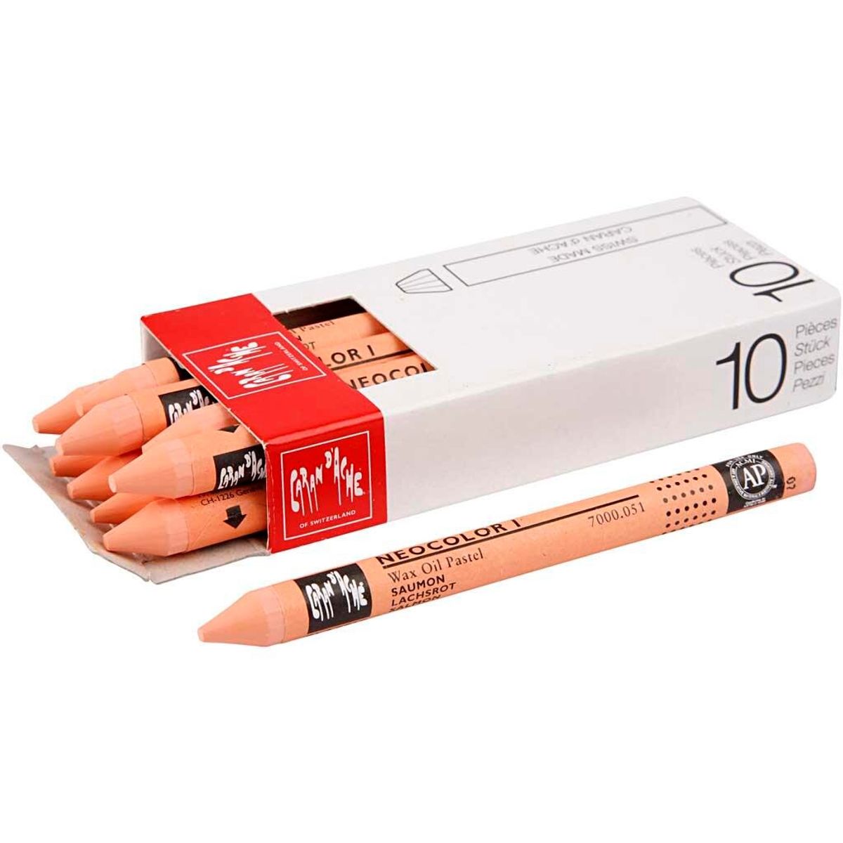 Caran d'Ache Neocolor 1 - Salmon 051, 10 stk.