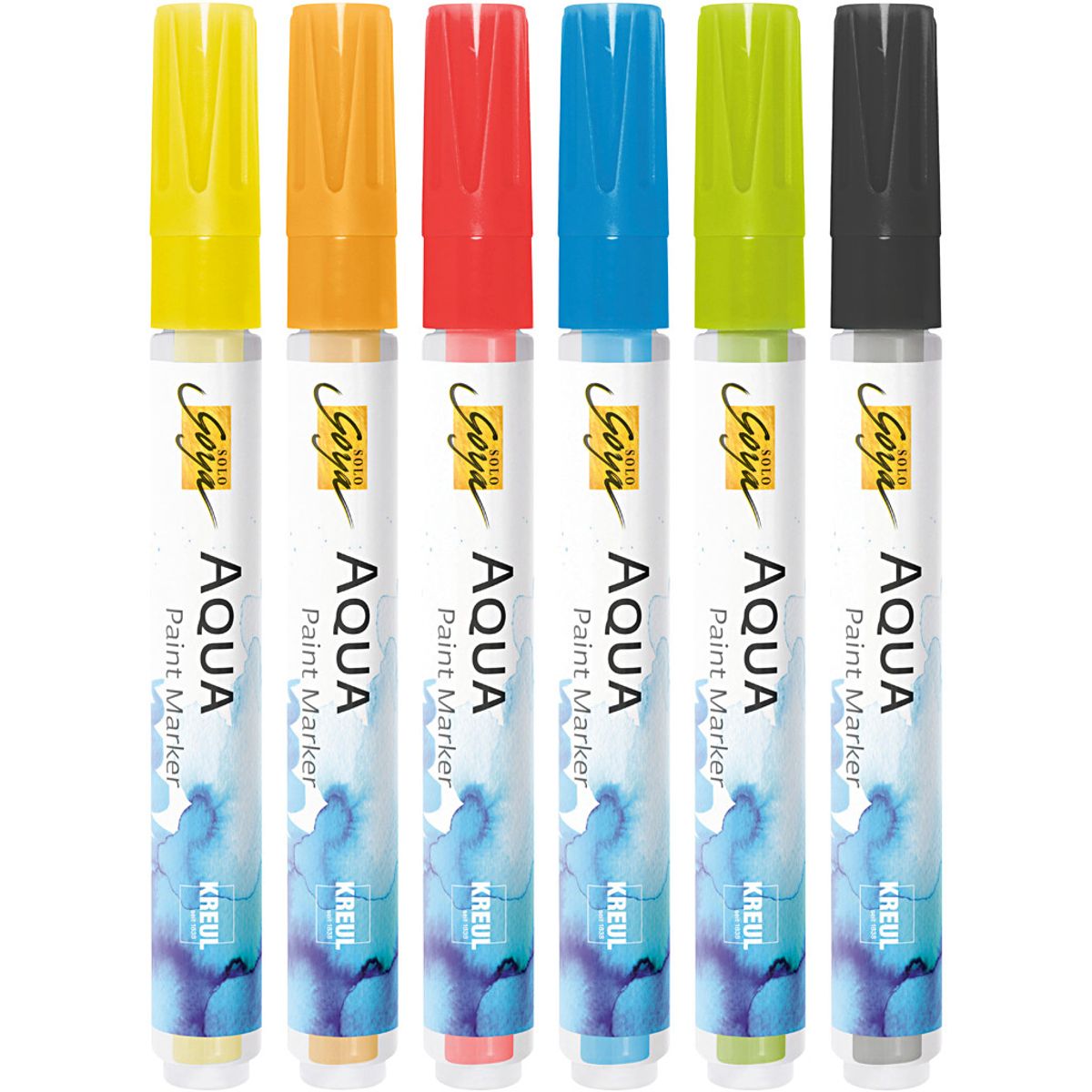 SOLO GOYA Aqua Paint Marker - 6 ass. farver