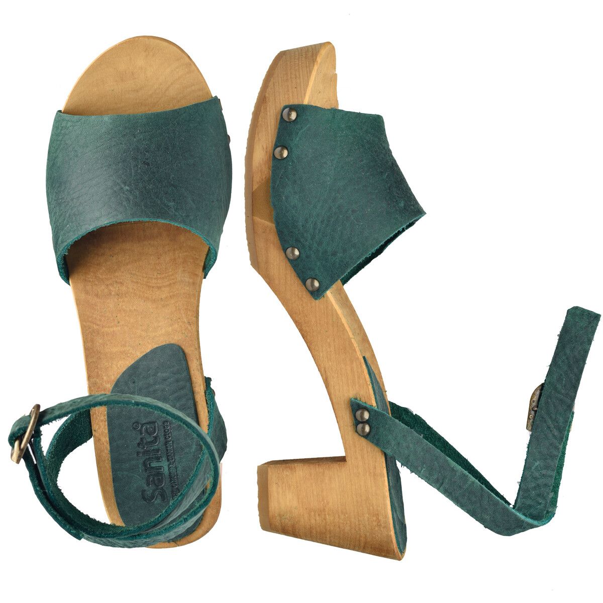 Sanita Yara Flex Sandal Grøn, Størrelse: 35, Dame