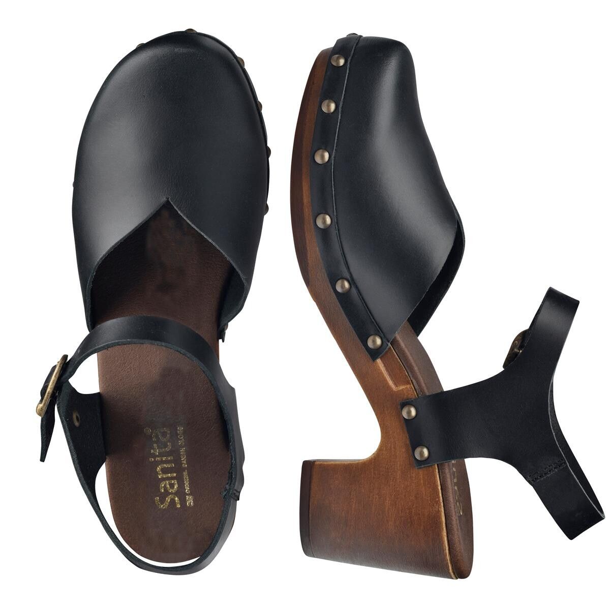 Sanita Non Wood Solaima Sandal Sort, Størrelse: 41, Dame