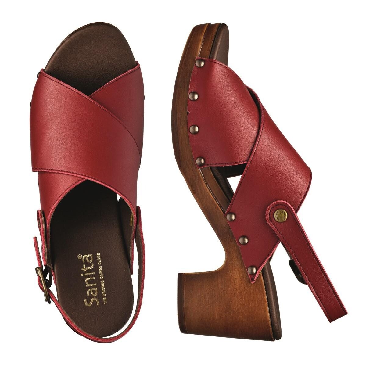 Sanita Non Wood Sia Sandal Rød, Størrelse: 37, Dame