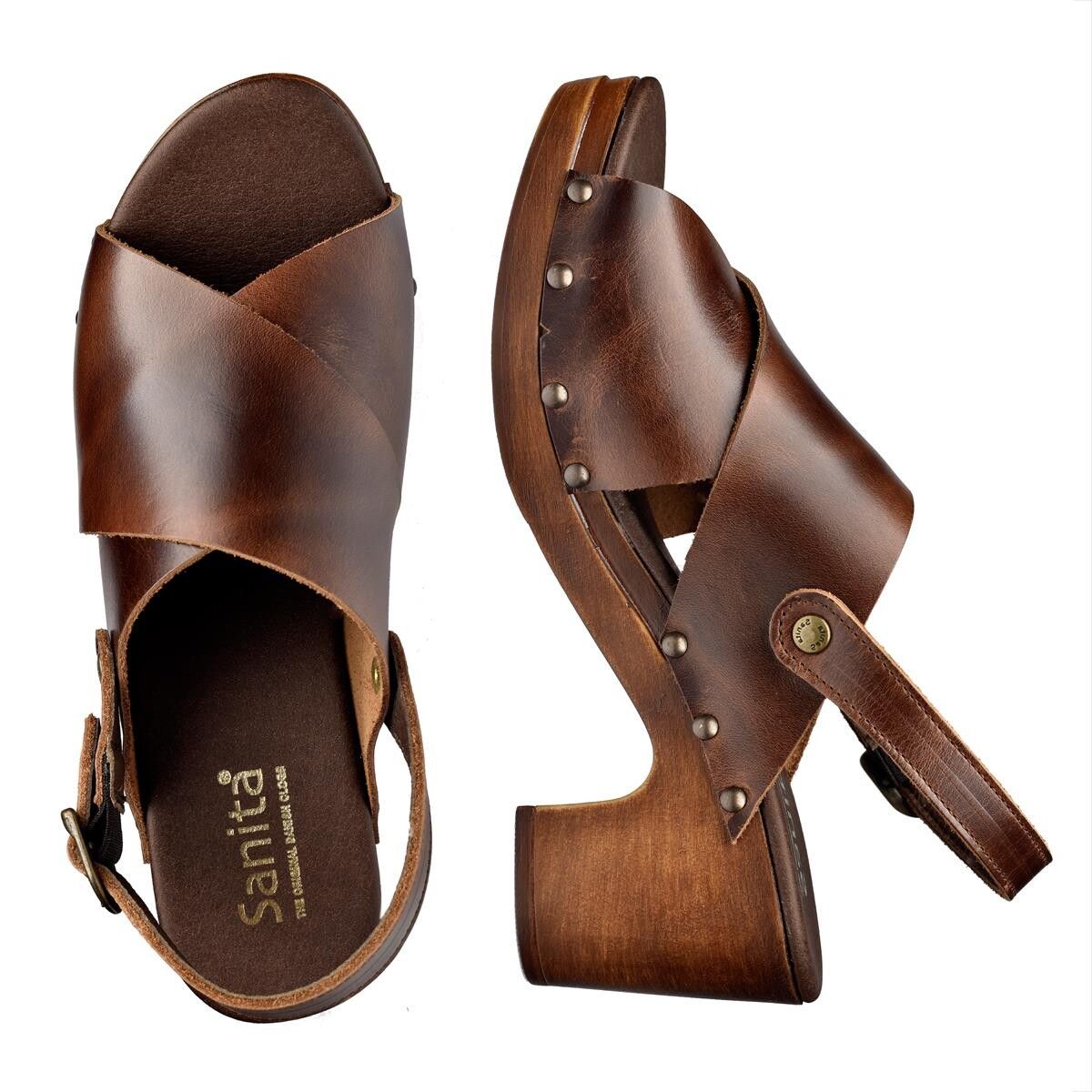 Sanita Non Wood Sia Sandal Brun, Størrelse: 36, Dame