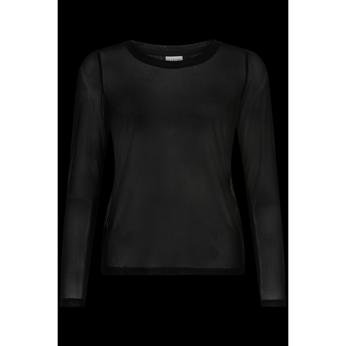 IN FRONT Gro Mesh T-shirt, Farve: Black, Størrelse: M, Dame