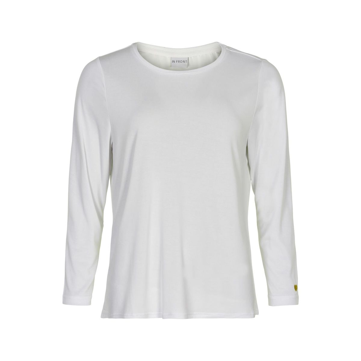 IN FRONT Nina T-shirt, Farve: Crystal White, Størrelse: XL, Dame