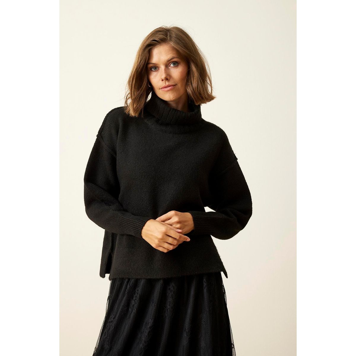 IN FRONT Loulou Sweater, Farve: Black, Størrelse: L, Dame