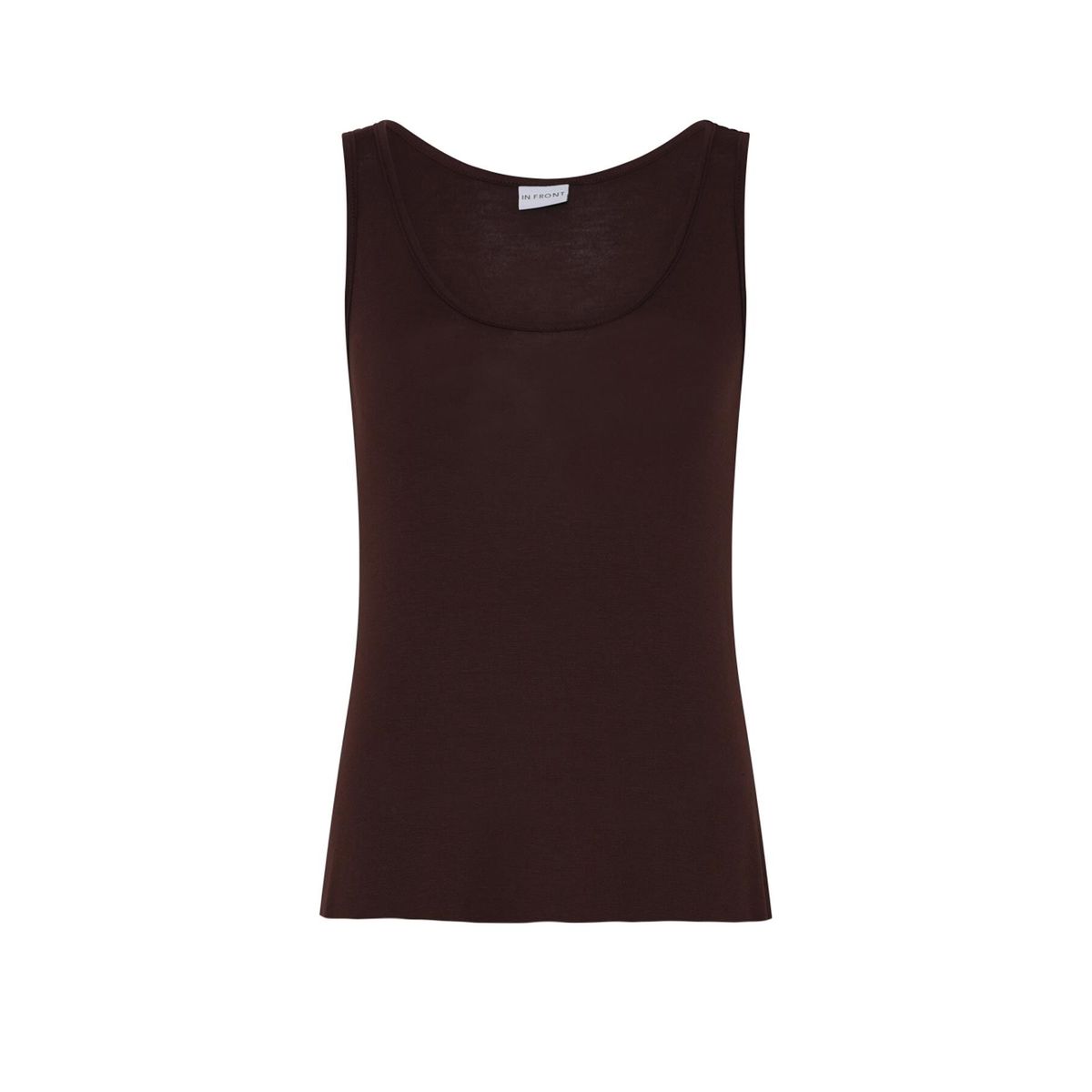 IN FRONT Slip Tank Top, Farve: Brown, Størrelse: S, Dame