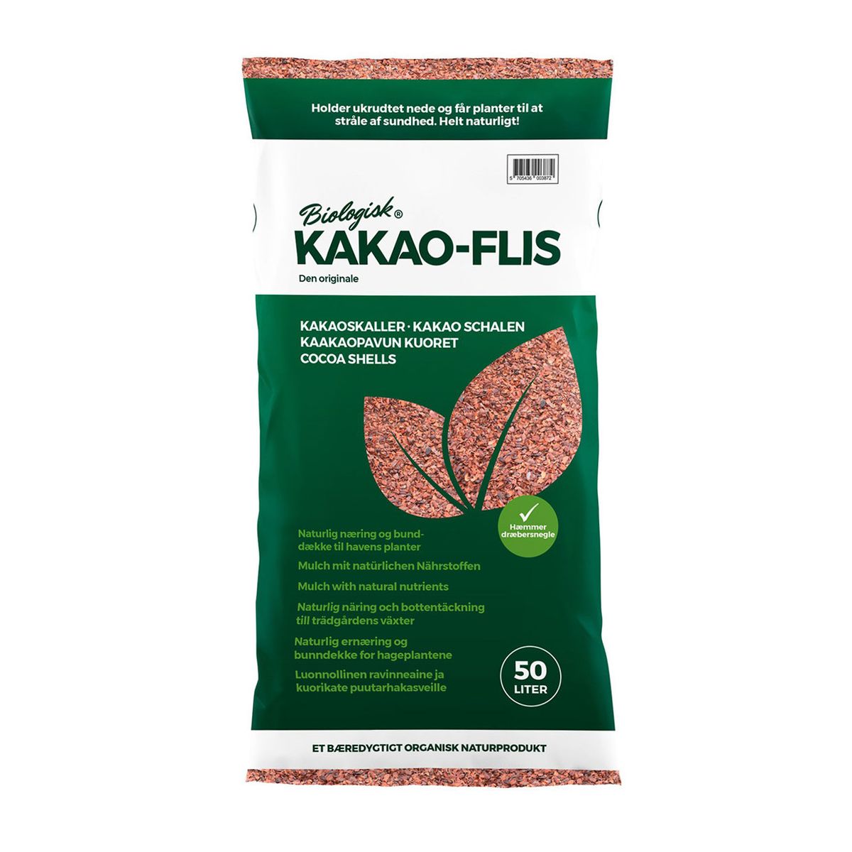 Kakao-flis - pose á 50 liter