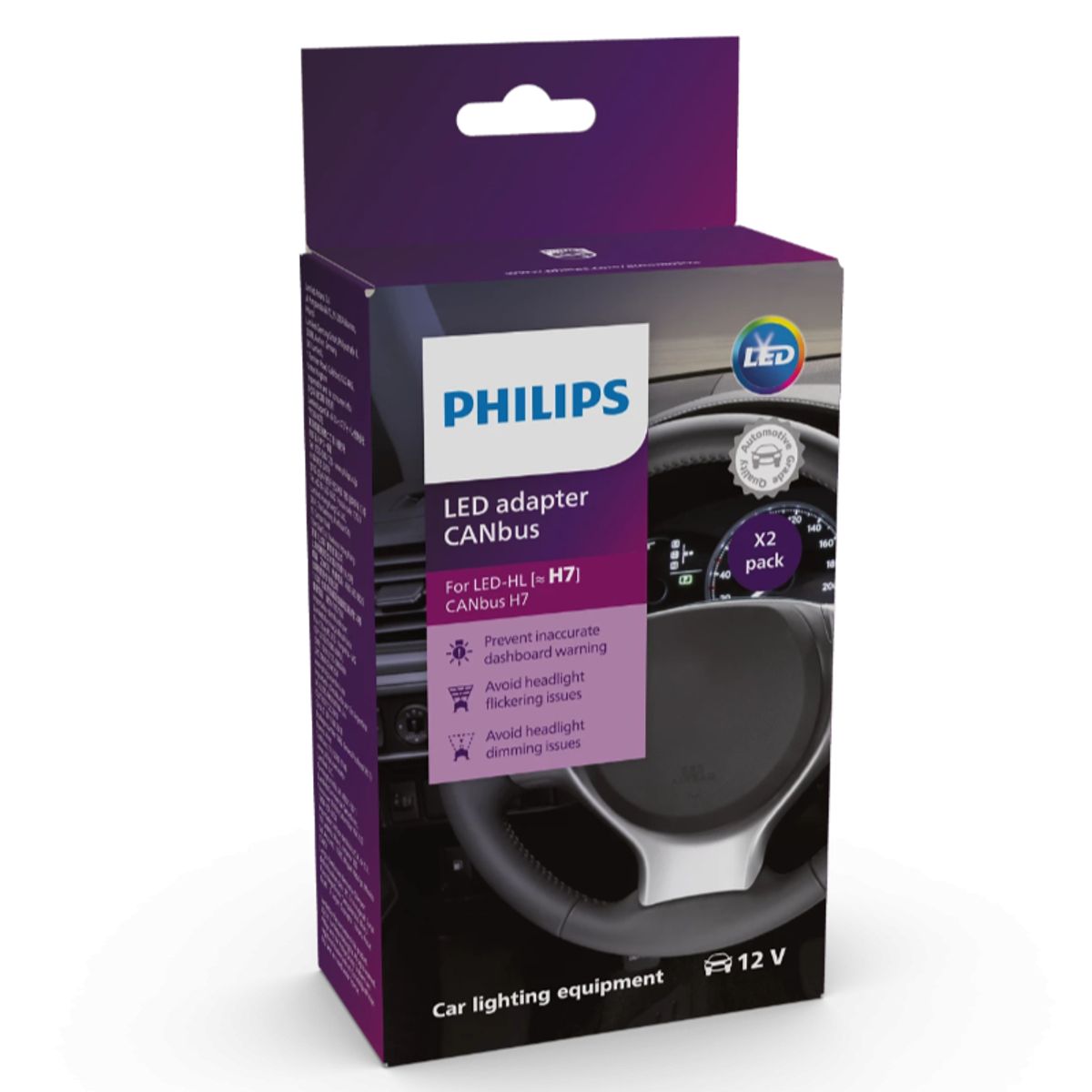 H7 CANbus LED adaptor Philips Kit (snydemodstande ((2 stk))