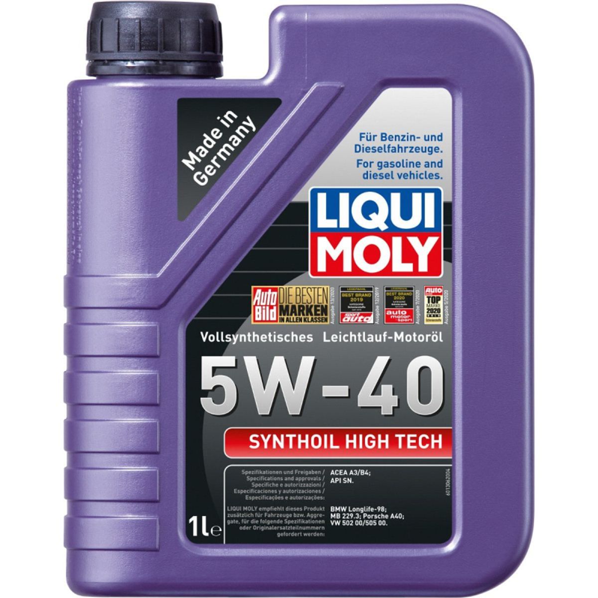 5W40 Motorolie Synthoil High Tech fra Liqui Moly, i 1l dunk