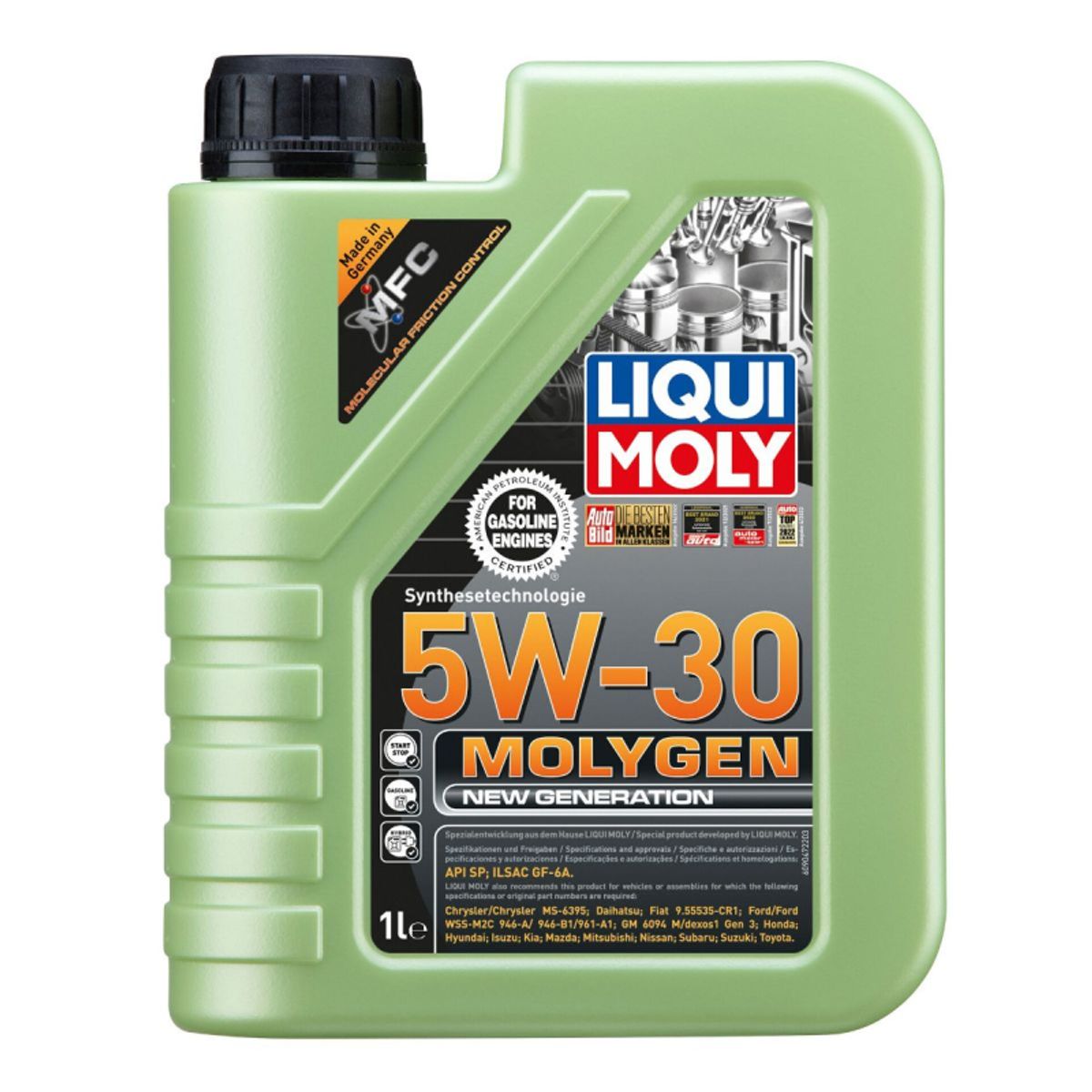 5W30 Molygen New generation motorolie fra Liqui Moly, i 1l dunk