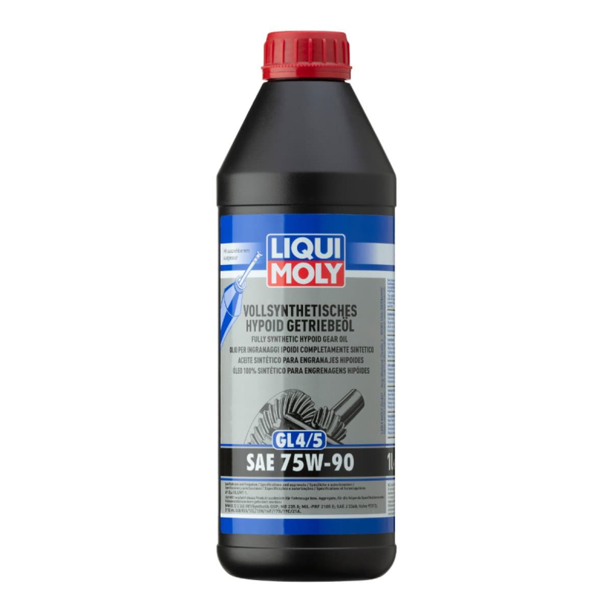 75W90 Gearolie GL4/5 fuldsyntetisk i 1 liters flaske, fra Liqui Moly