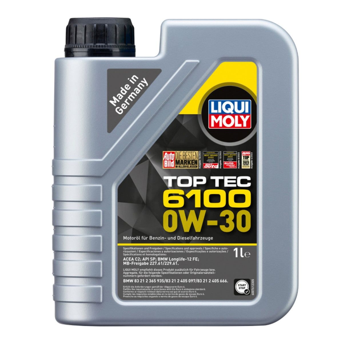 Top tec 6100 Liqui moly 0W30 Motorolie i 1 liter