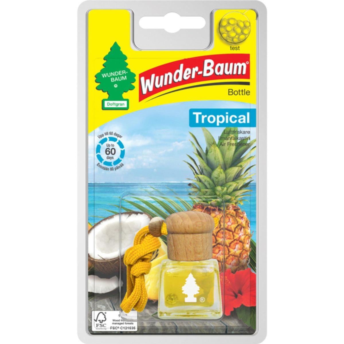 Tropical luft frisker flaske / Air Freshener bottle fra Wunderbaum