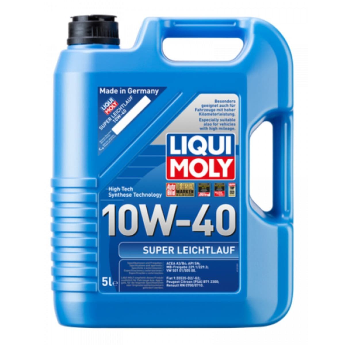 10W40 Motorolie Superletløb i 4 liters dunk fra Liqui Moly