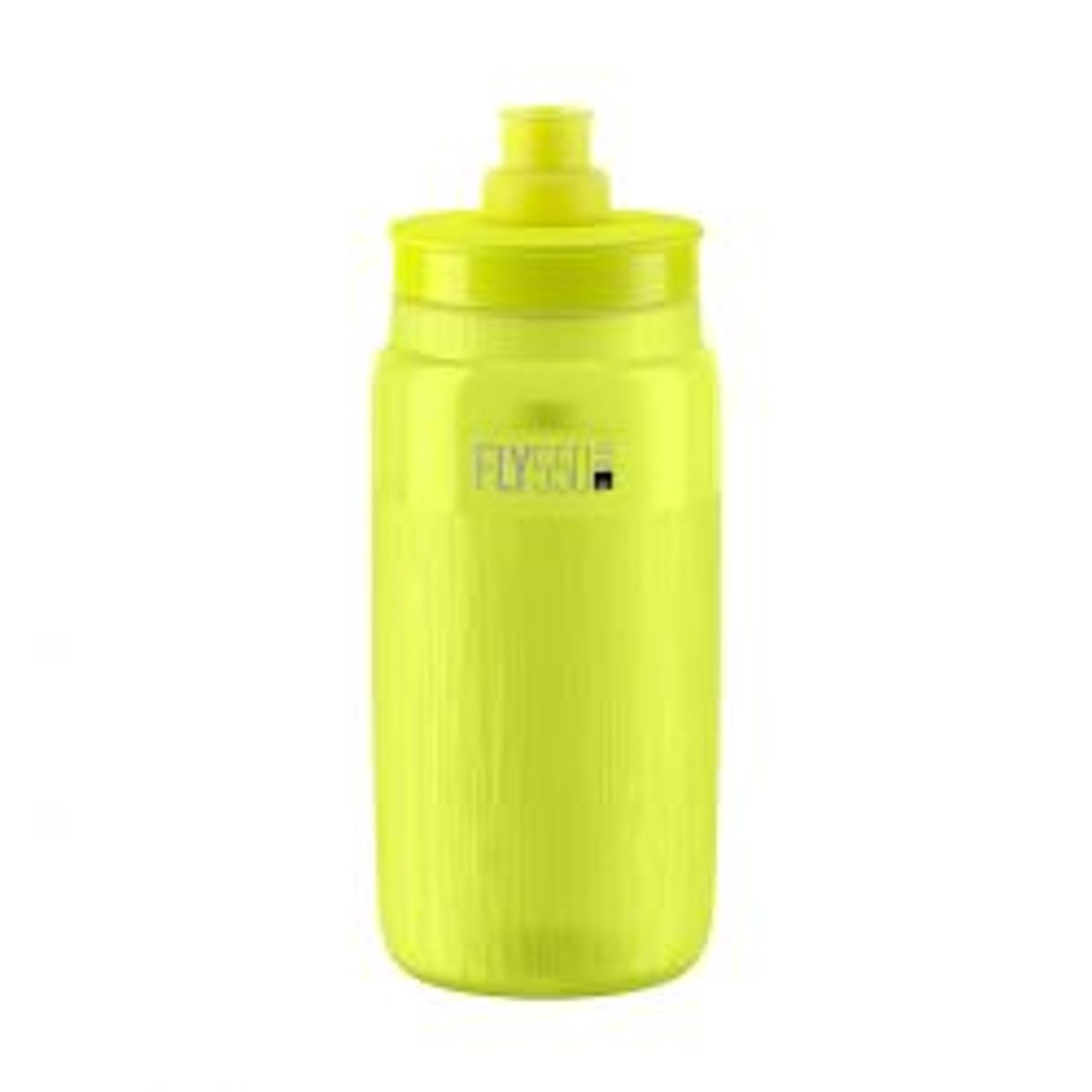 Elite Bottle FLY TEX Yellow Fluo, Grey Logo 550ml - Drikkeflaske