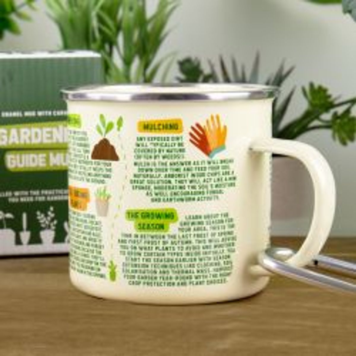 Gift Republic Enamel Mug Gardening Guide - Krus