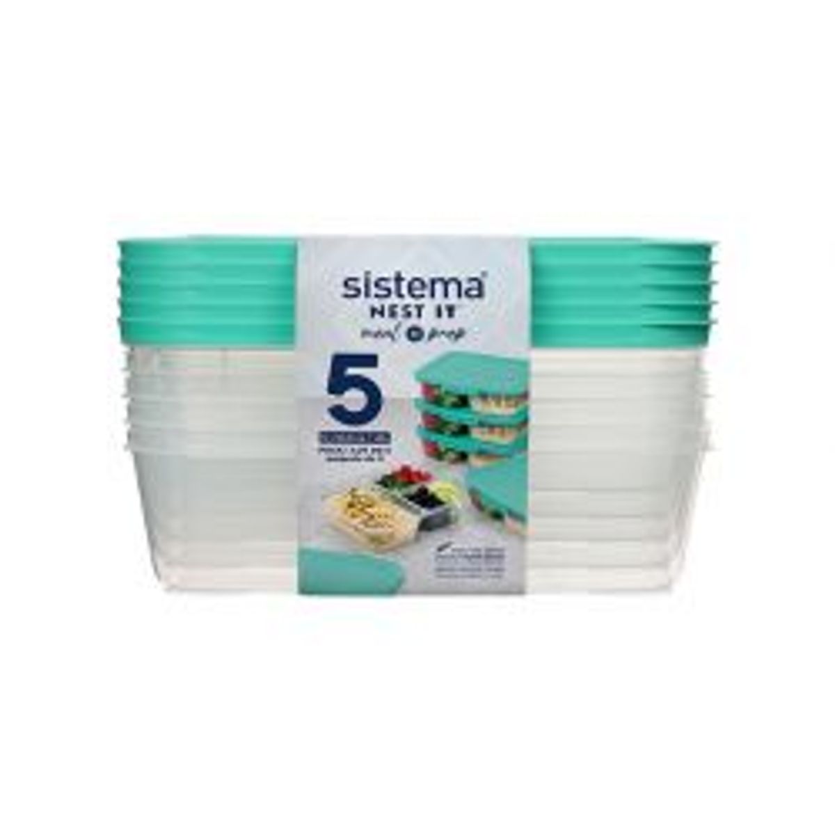 Sistema Meal Prep 5-pack 1,9l - Tilbehør til køkken