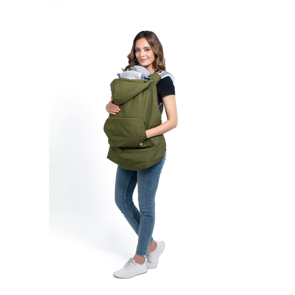 Wombat & Co bærecover - vinter - forest green/beige