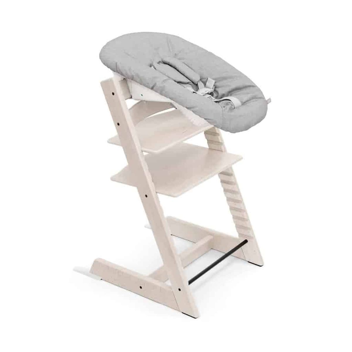 Stokke Tripp Trapp BØG + Newborn Set - Whitewash - Grey