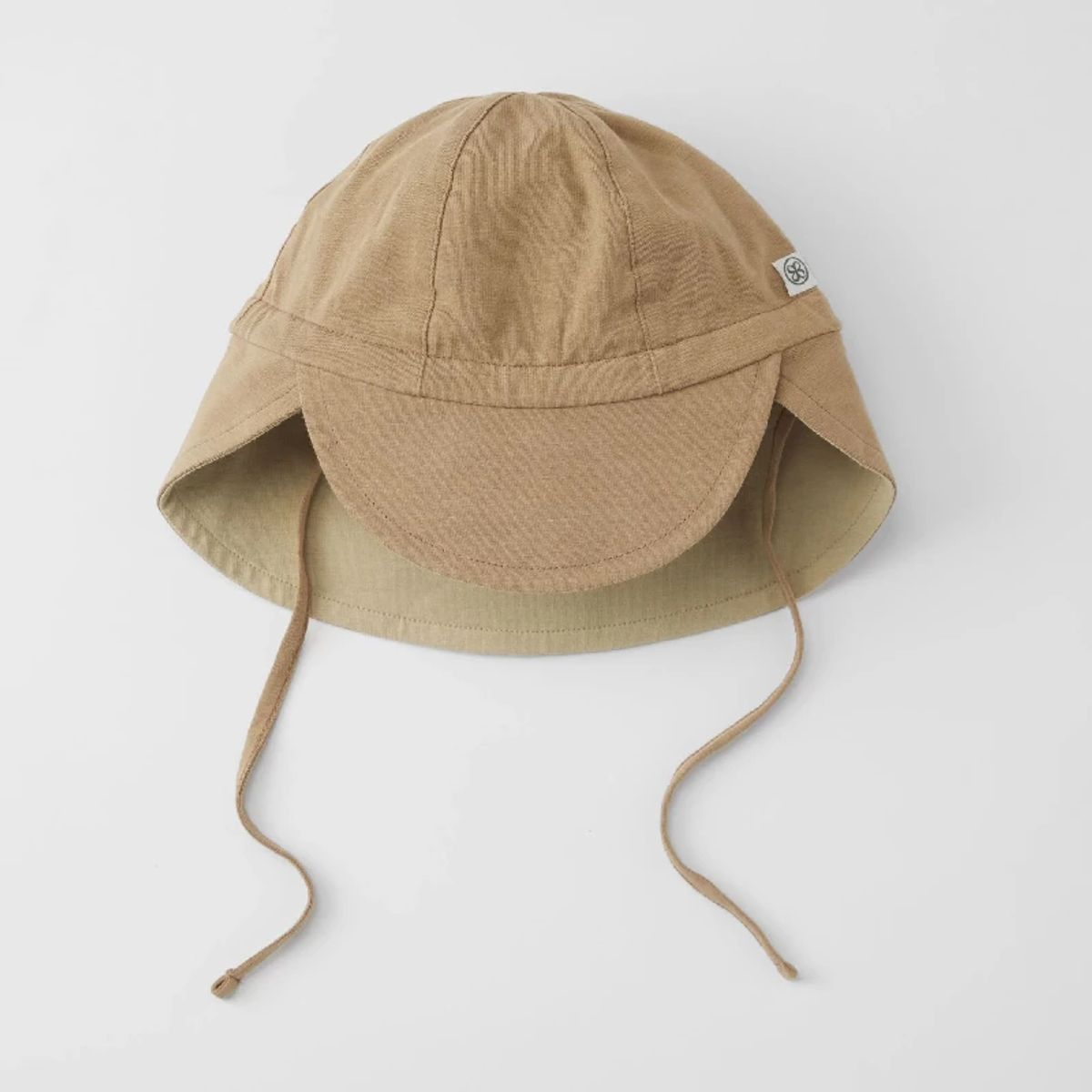 Sun Hat (reversible) - Peanut Brown/Sandy Beach (6-12m)