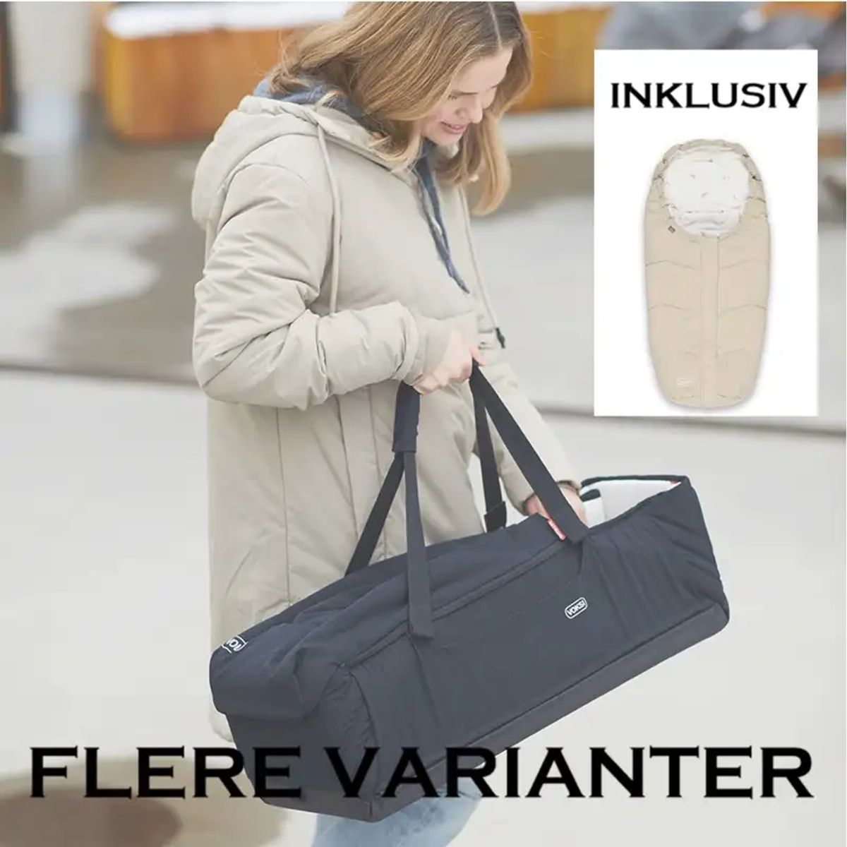 Voksi Carry me Inkl. Move Light - Black Cream - Black Wings