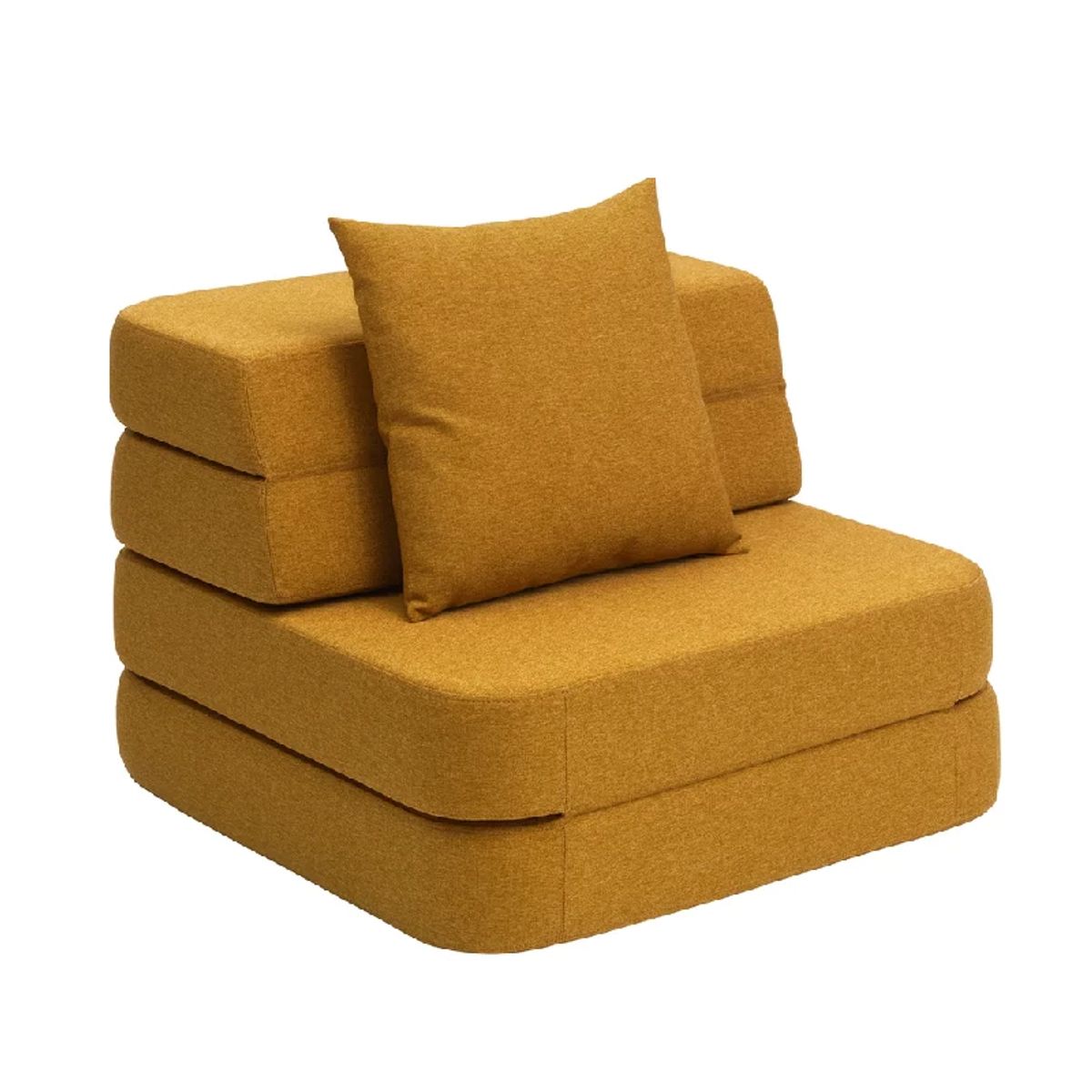 by Klipklap 3 Fold Sofa Single - Flere Farver - Mustard w. Mustard