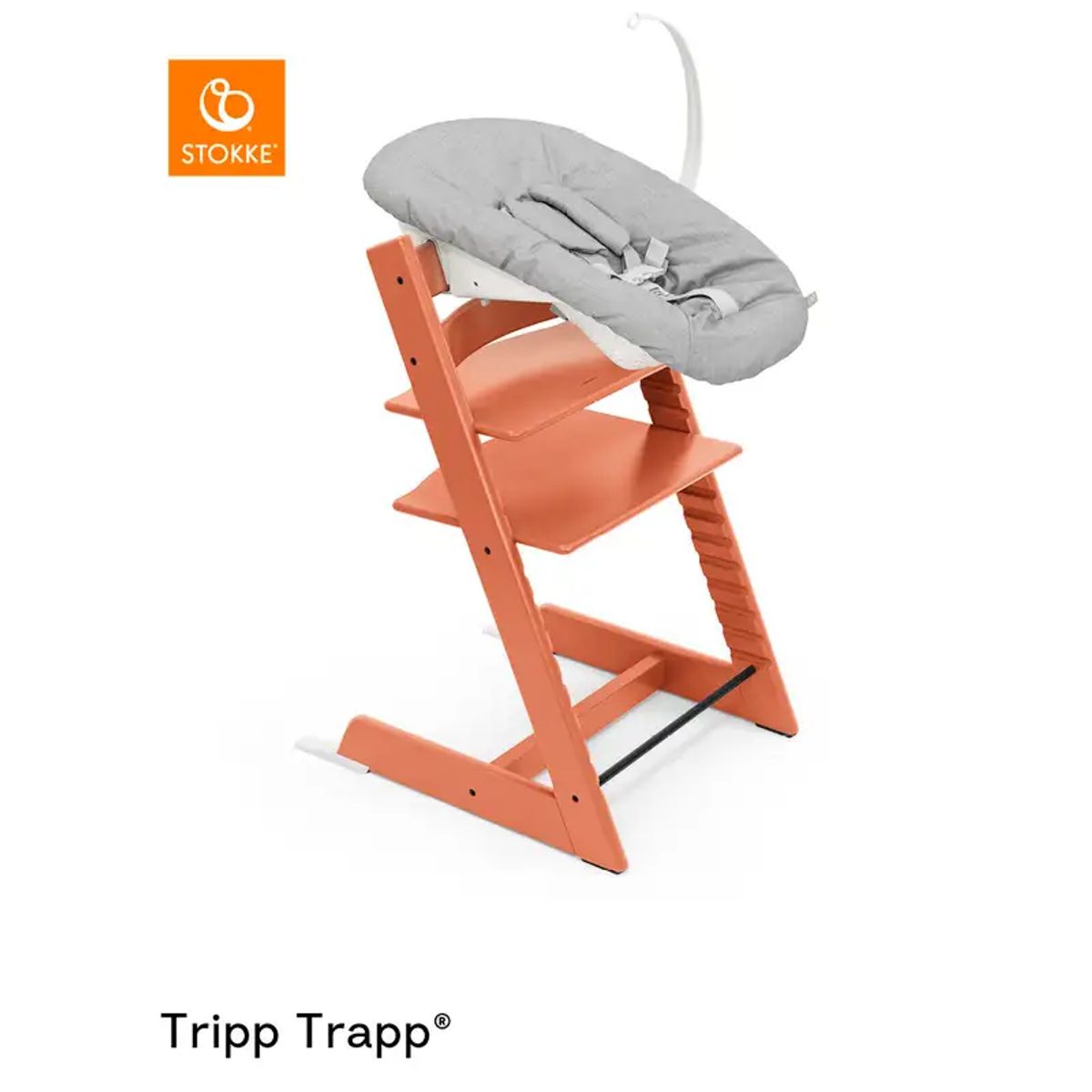 Stokke Tripp Trapp BØG + Newborn Set - Terracotta - Grey