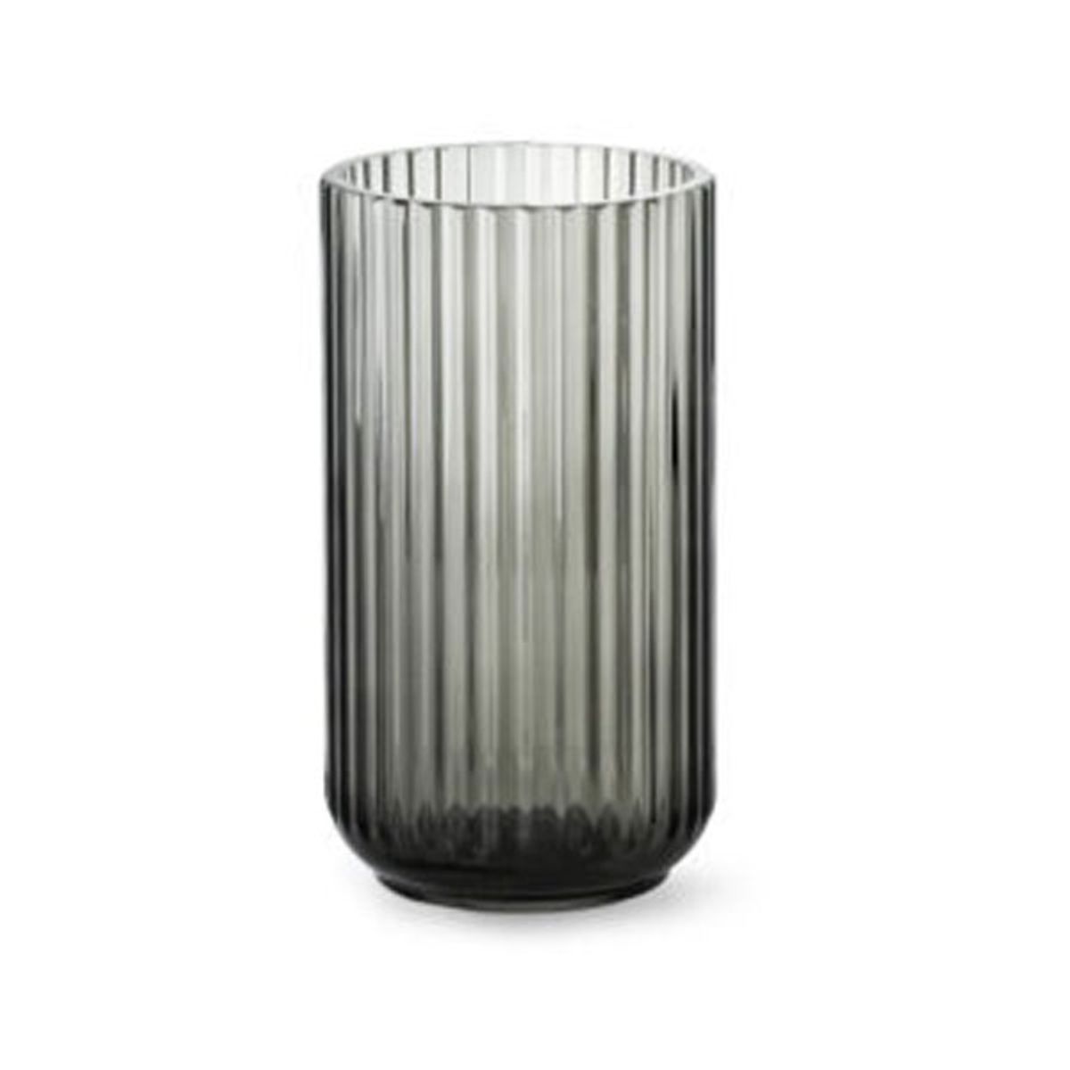 Lyngby Vase 20 cm - Røgfarvet glas