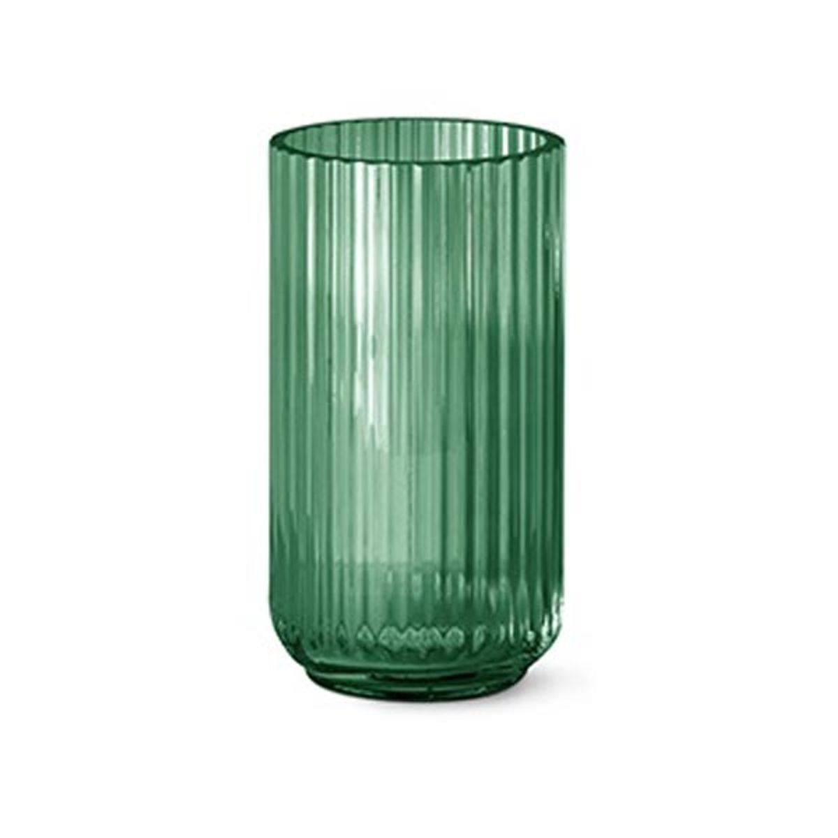 Lyngby Vase 20 cm - Grøn glas