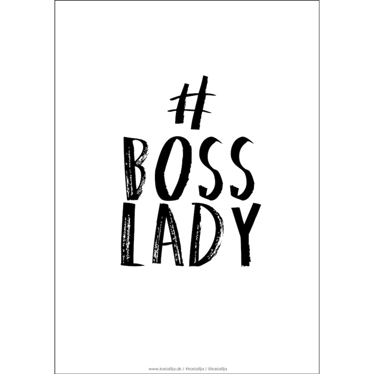 A3 Plakat - BOSS LADY (Sort)