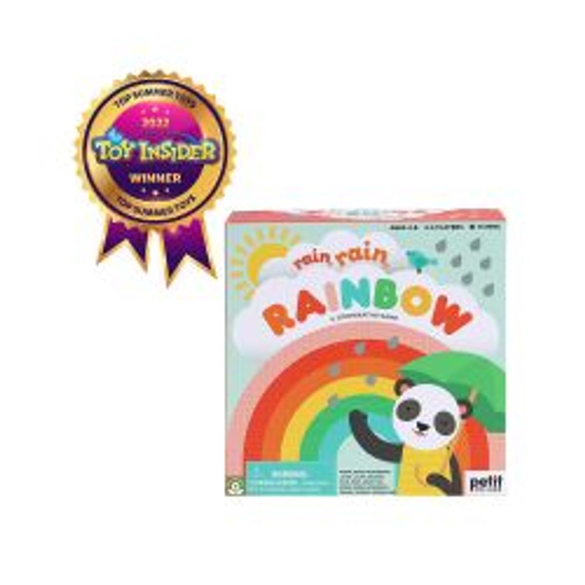 Petit Collage Game Rain Rain Rainbow - Spil