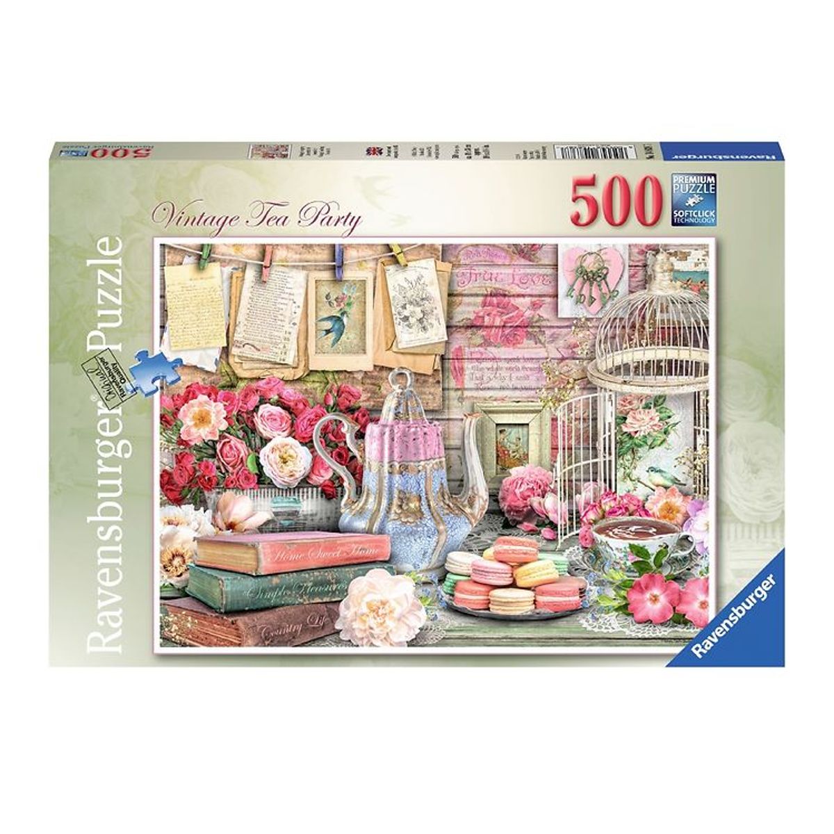 Ravensburger Puslespil - 500 Brikker - Vintage Tea Party