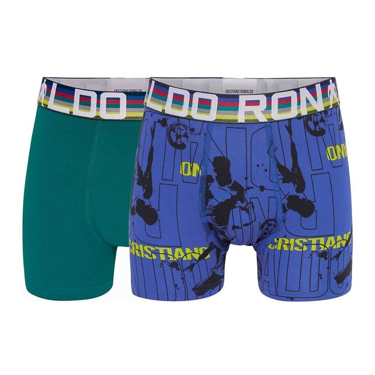 Ronaldo Boxershorts - 2-pak - Turkis/Blå m. Print