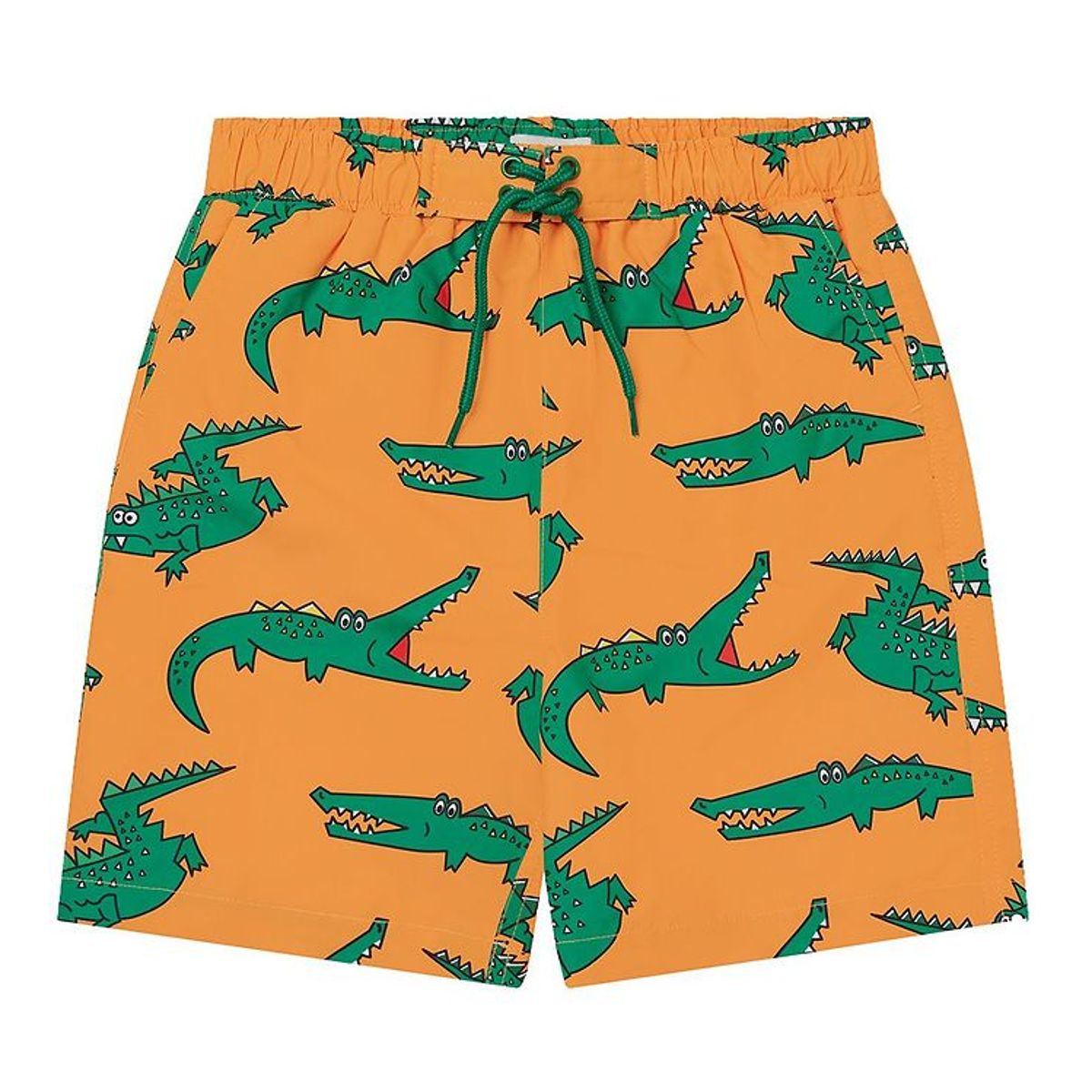 Stella McCartney Kids Badeshorts - Orange/Grøn m. Krokodiller