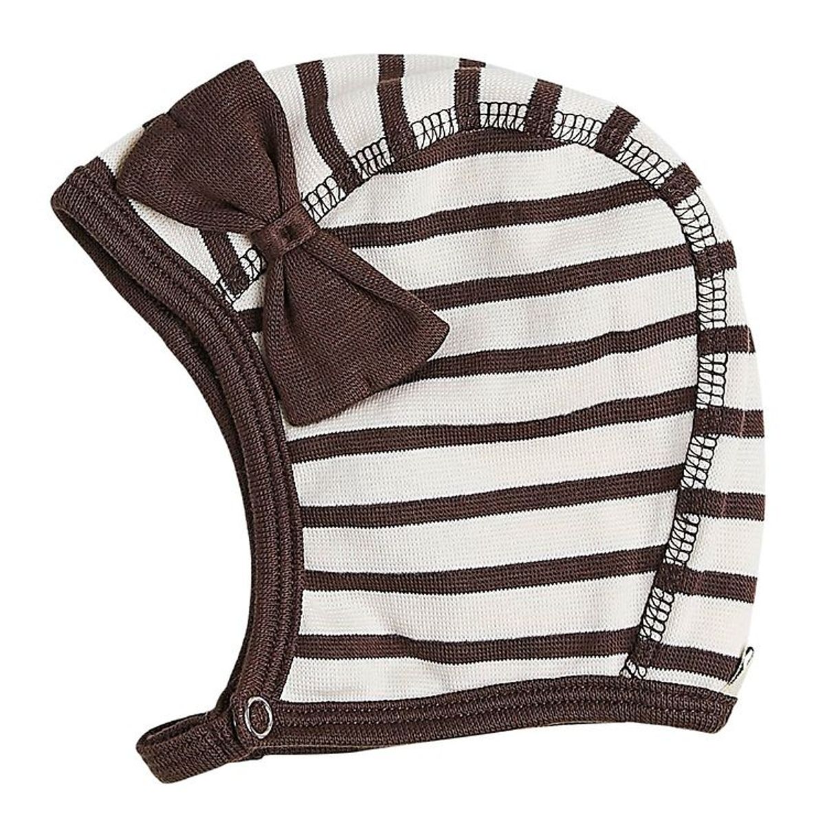 Racing Kids Babyhjelm - Chocoloate Brown/Eggshell m. Sløjfe