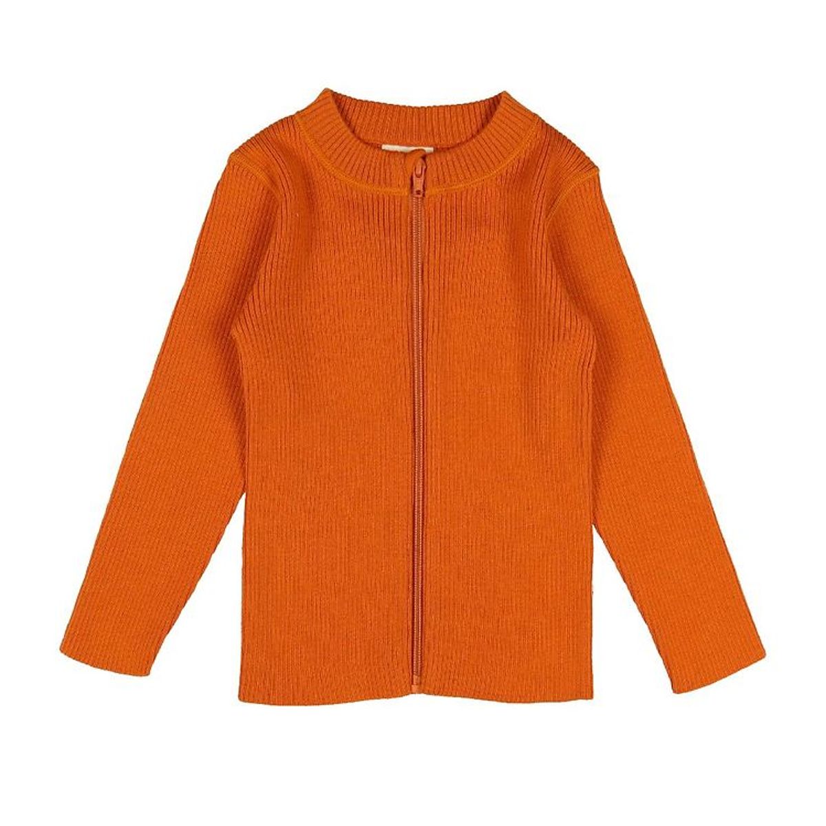 Voksi Cardigan - Rib - Uld - Warm Orange