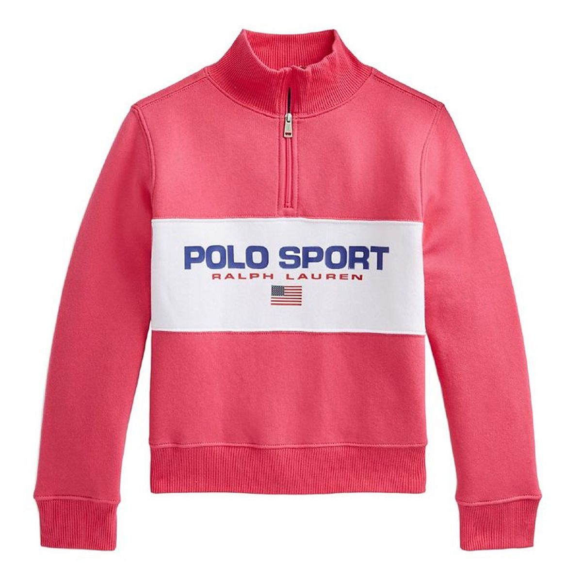 Polo Ralph Lauren Sweatshirt m. Lynlås - Polo Sport - Pink m. Pr