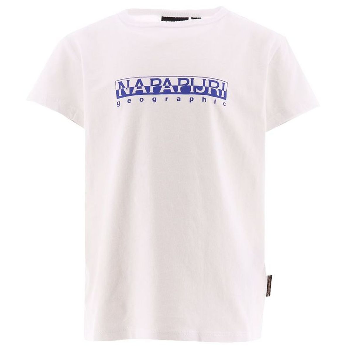 Napapijri T-shirt - Bright White m. Blå