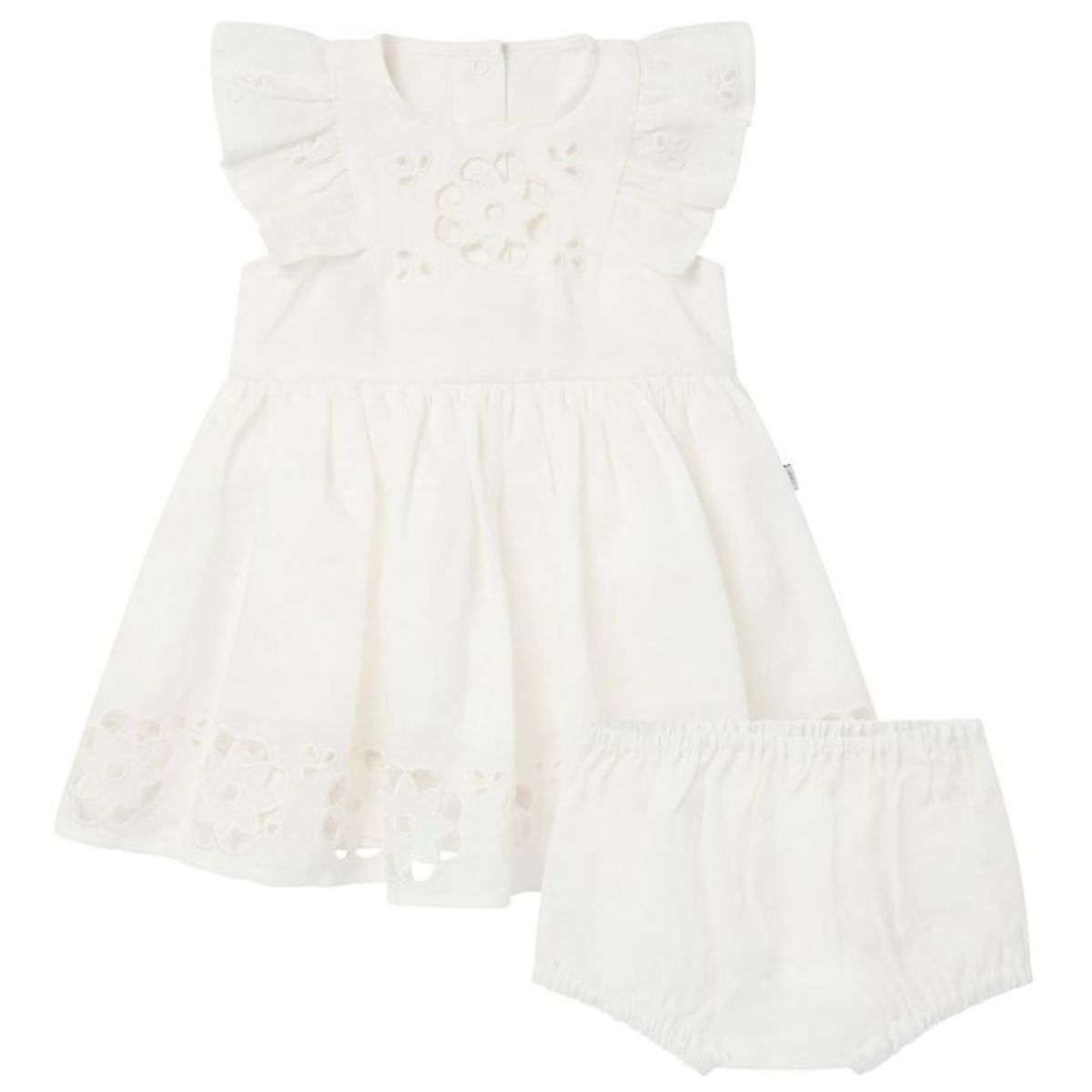 Stella McCartney Kids Kjole - Hvid m. Blonder