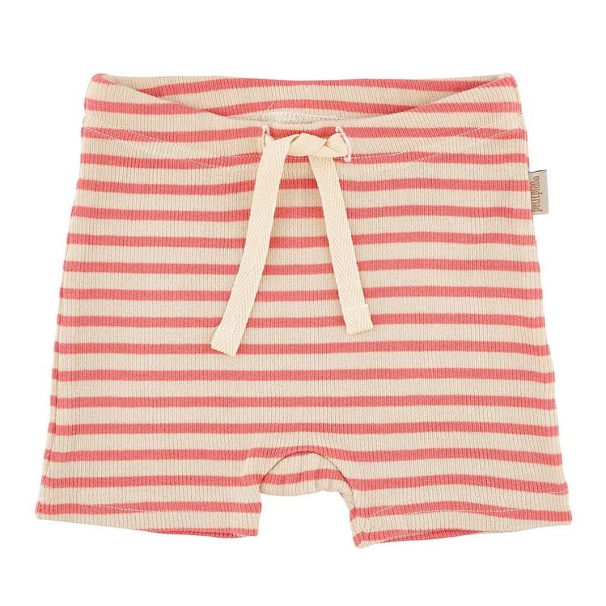 Petit Piao Shorts - Modal Striped - Dark Peach/Cream