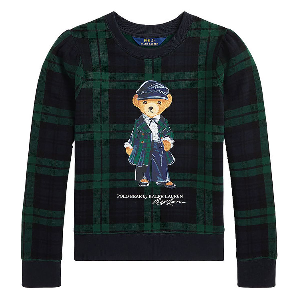 Polo Ralph Lauren Sweatshirt - Sort/Grøn Ternet m. Bamse