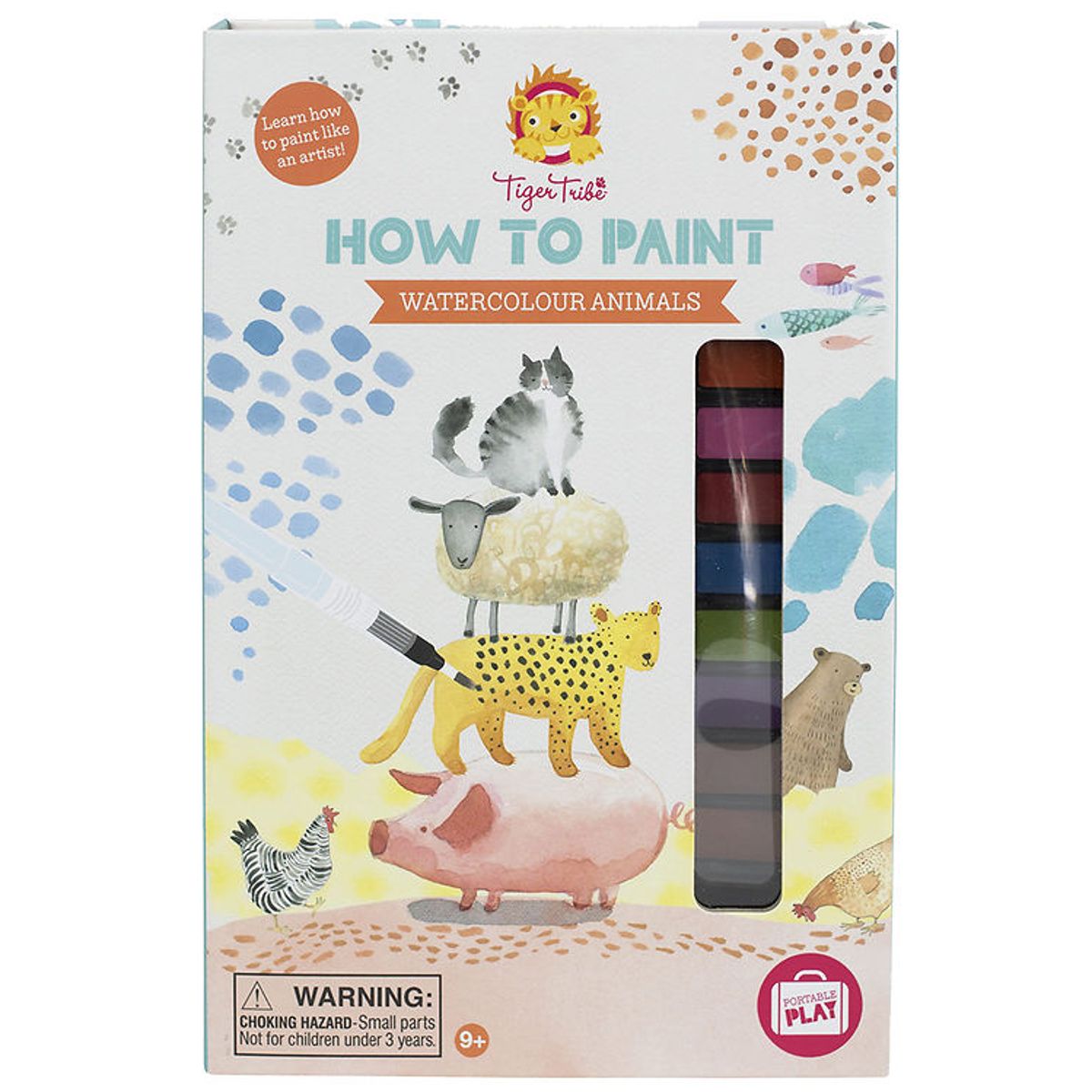 Tiger Tribe Farvesæt - How To Paint - Watercolour Animals