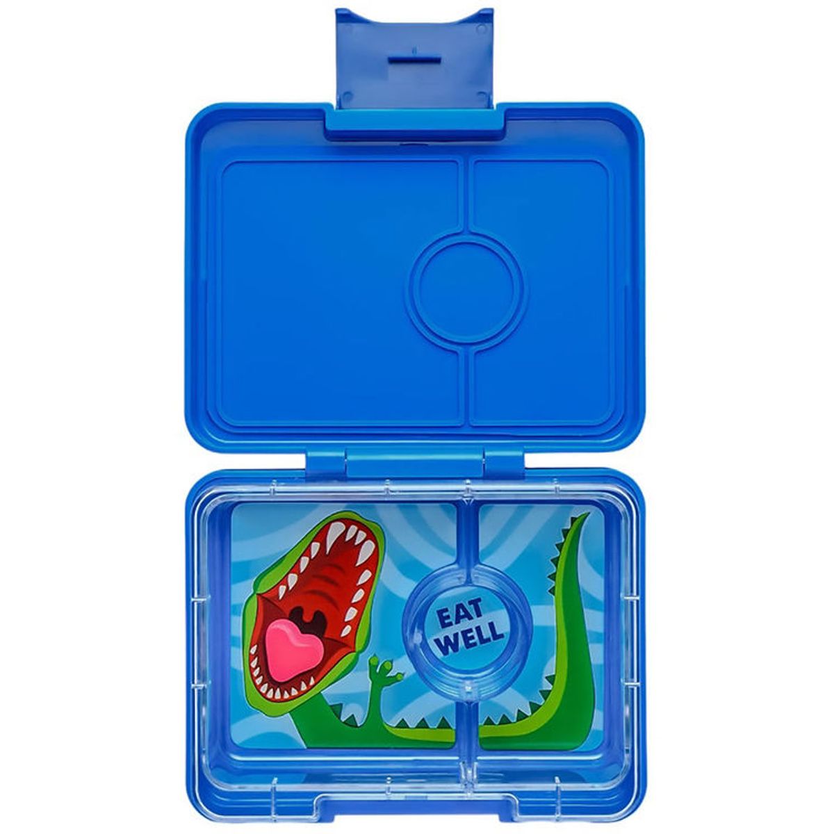 Yumbox Madkasse m. 3 Rum - Bento Snack - Surf Blue - Dino Tray