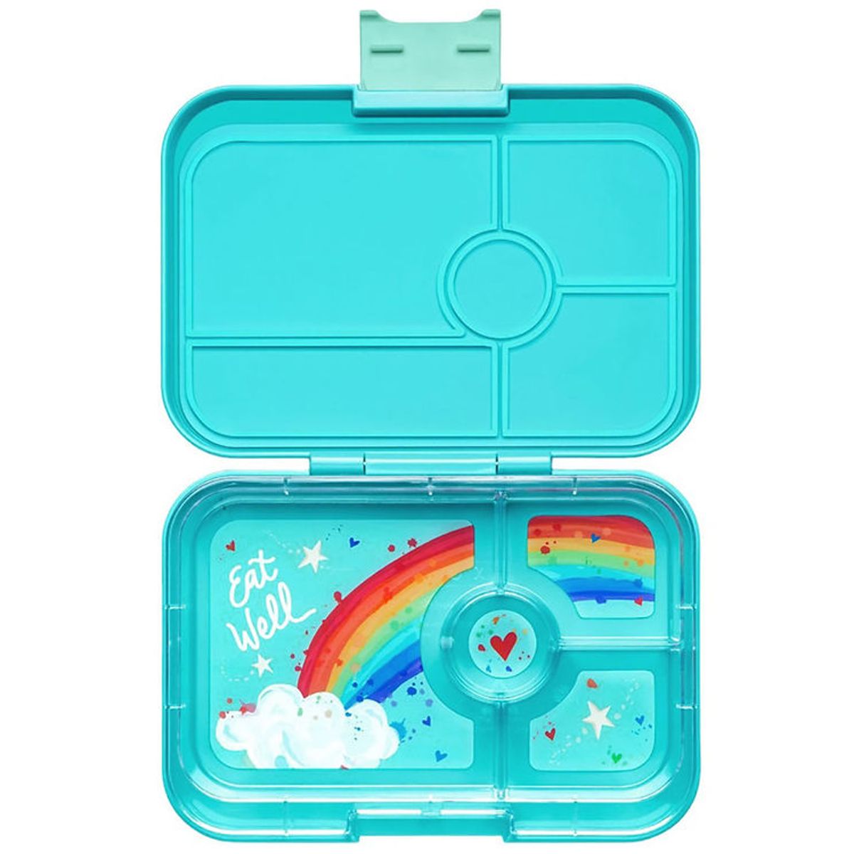 Yumbox Madkasse m. 4 Rum - Bento Tapas - Antibes Blue - Rainbow