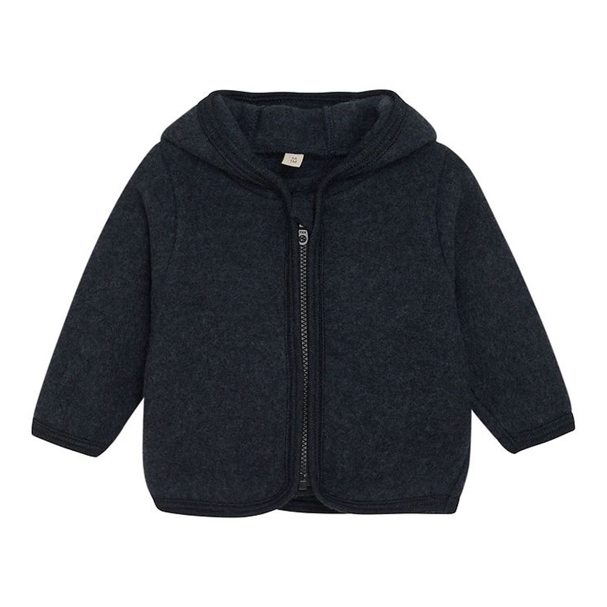 Huttelihut Cardigan - Uld - Fleece - Navy m. Ører