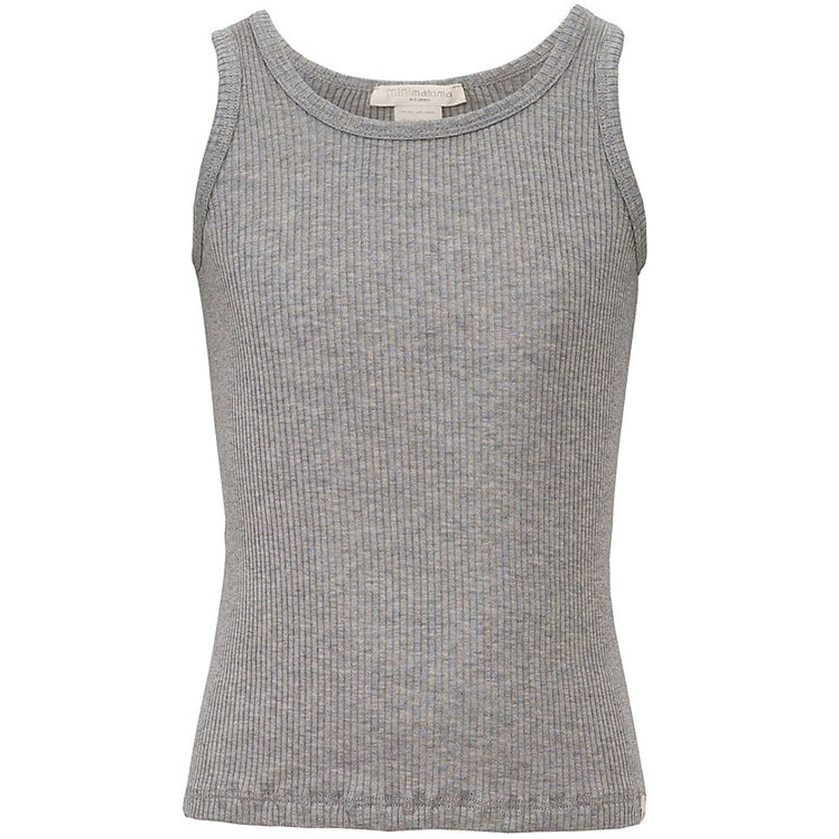 Minimalisma Top - Rib - Silke/Bomuld - Billund - Grey Melange