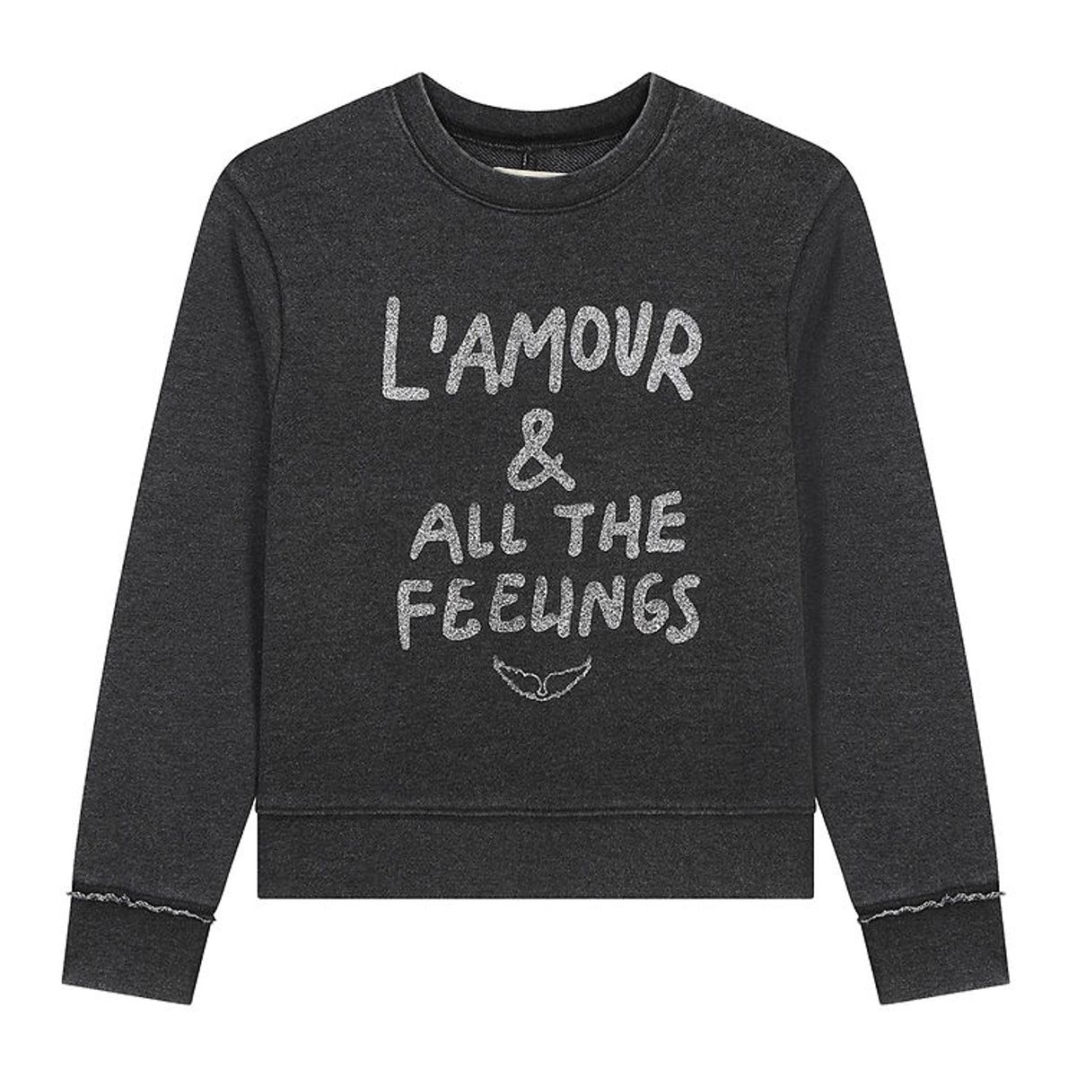 Zadig & Voltaire Sweatshirt - Sort/Sølv m. Tekst