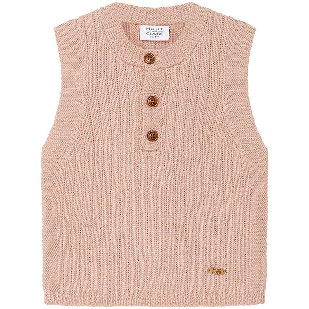 Hust and Claire Vest - Strik - Uld - Edi - Rose Cloud